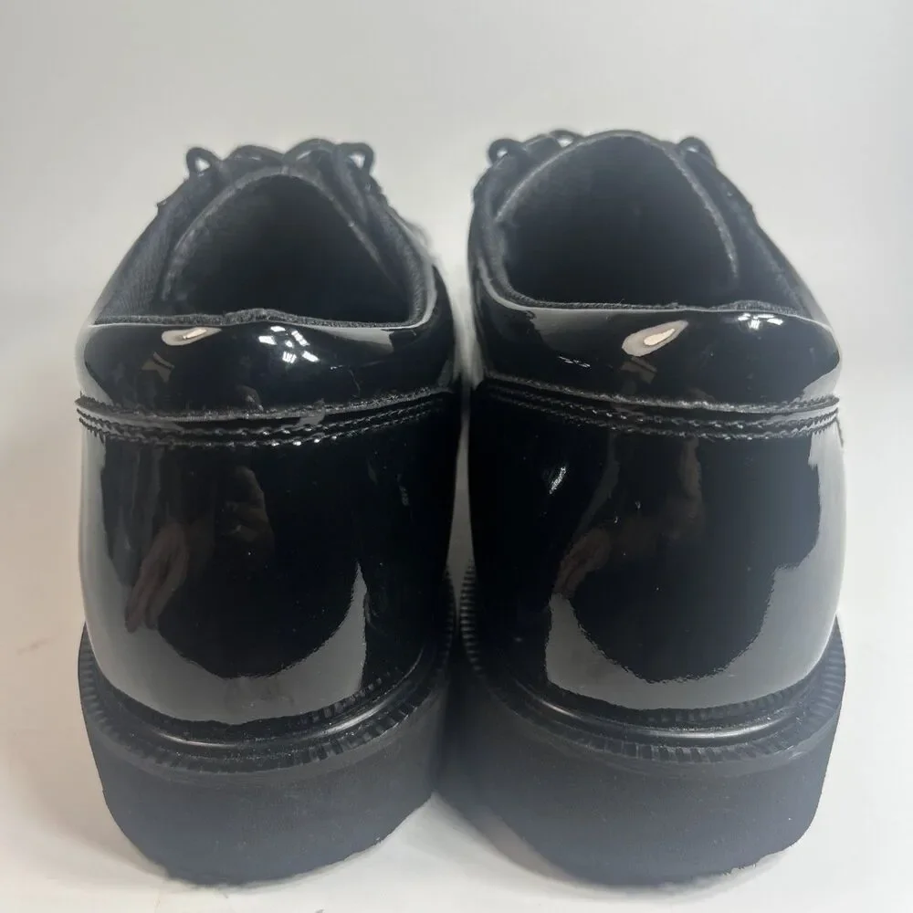 Bates Men’s Dress Shoes Size 11 Black High Gloss Duty Oxford Police/Fire